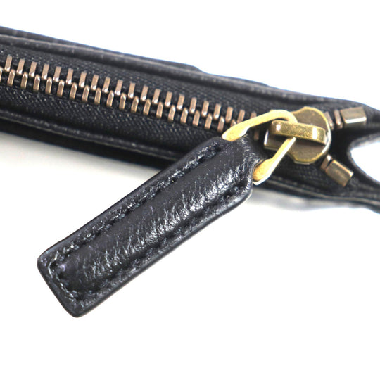 GUCCI Card Case 657589 Main: Leather black mens Used Authentic