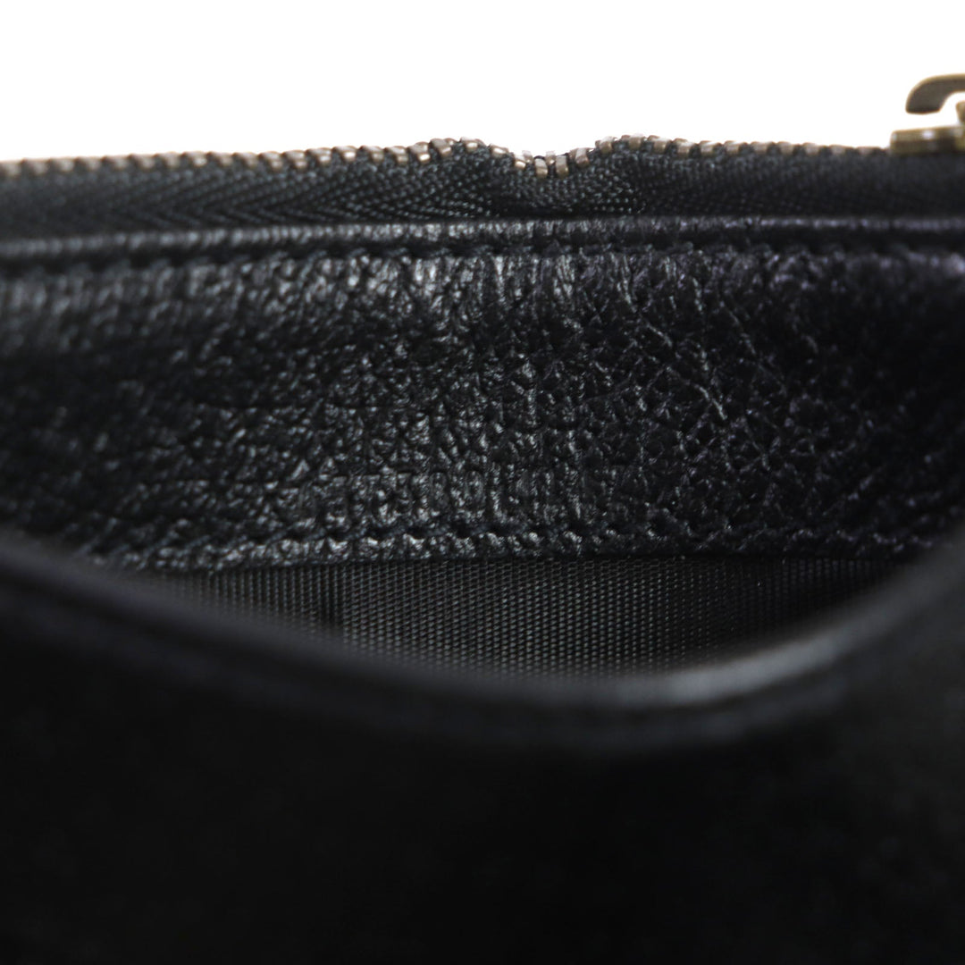 GUCCI Card Case 657589 Main: Leather black mens Used Authentic