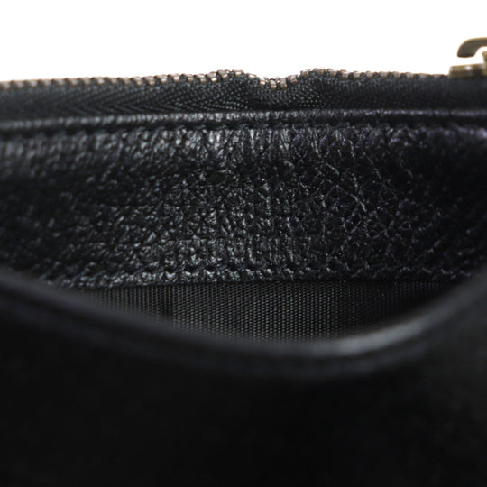 GUCCI Card Case 657589 Main: Leather black mens Used Authentic