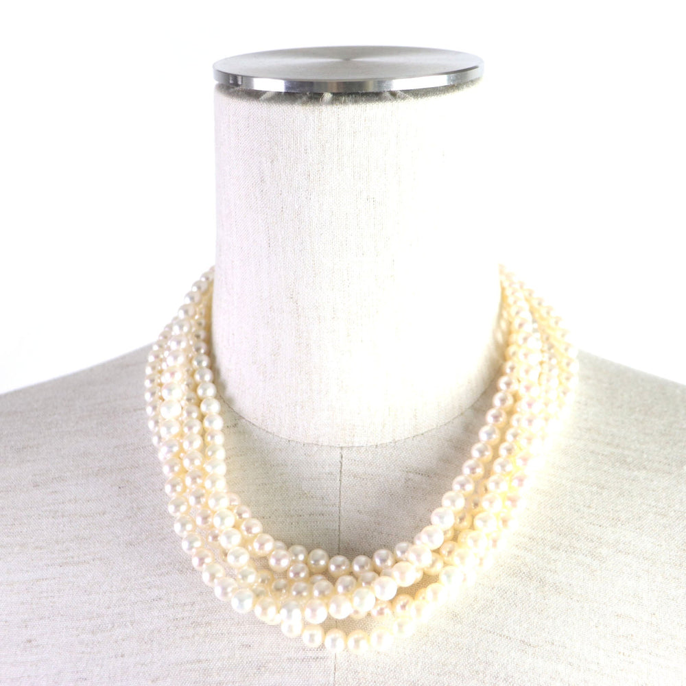 TIFFANY&Co. Necklace Part: SV925, Freshwater Pearl White Silver Paloma Picasso Women Used Authentic