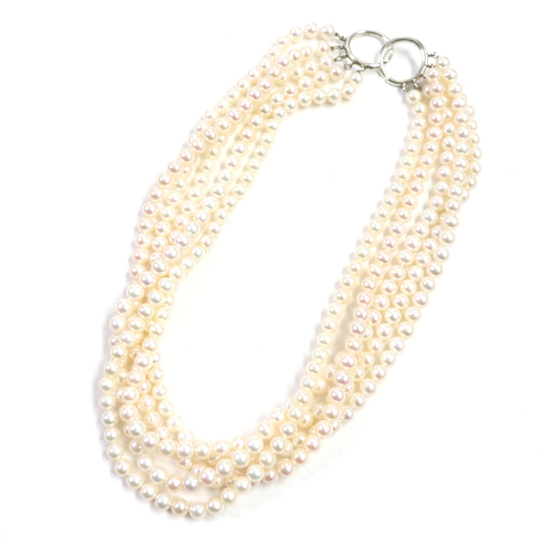 TIFFANY&Co. Necklace Part: SV925, Freshwater Pearl White Silver Paloma Picasso Women Used Authentic