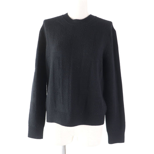 HERMES sweater Main: 100% wool black Women 36 Used Authentic