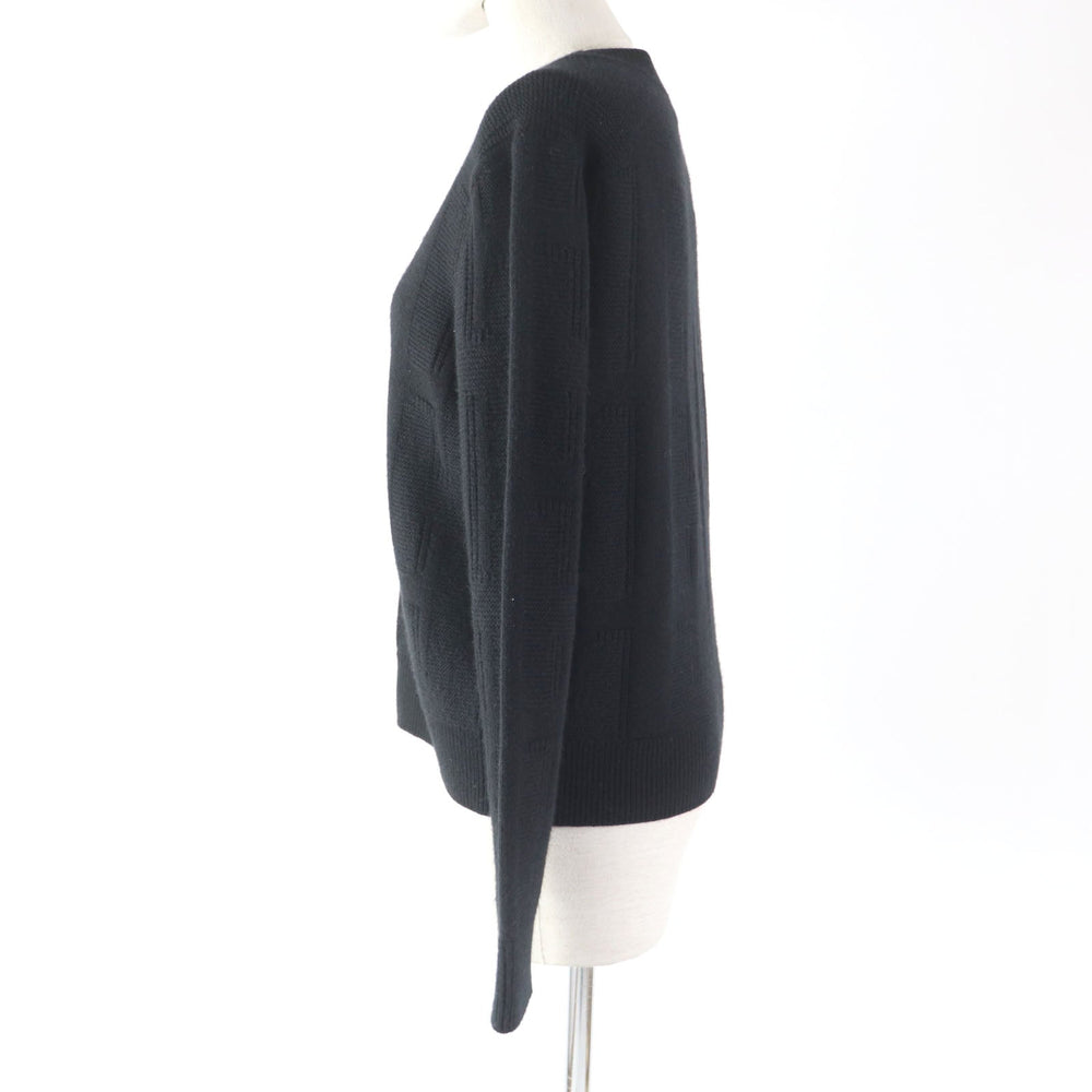 HERMES sweater Main: 100% wool black Women 36 Used Authentic