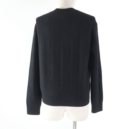 HERMES sweater Main: 100% wool black Women 36 Used Authentic