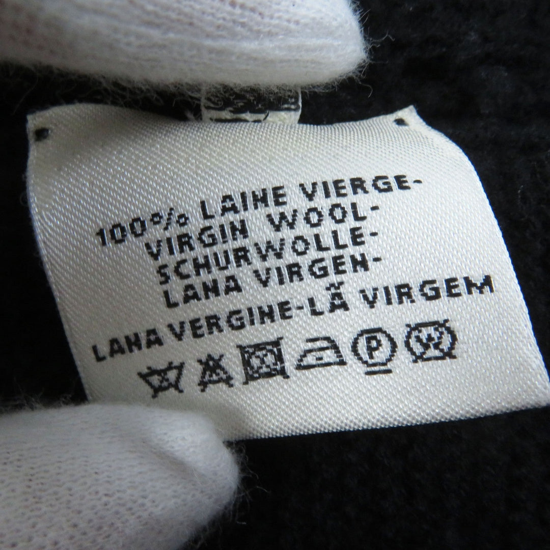 HERMES sweater Main: 100% wool black Women 36 Used Authentic