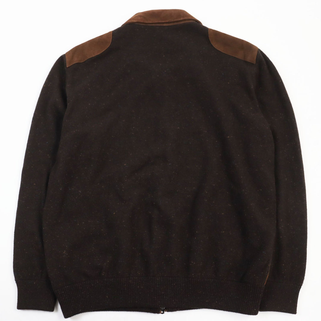 Brioni Blouson cashmere, suede Brown mens XXL Used Authentic