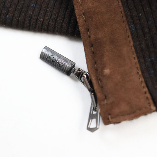 Brioni Blouson cashmere, suede Brown mens XXL Used Authentic