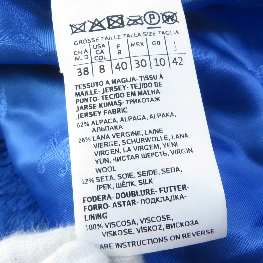 MAX MARA A line coat 101612966 Main: 62% alpaca, Main: 26% wool, Main: 12% silk, Lining: 100% viscose (rayon) blue Teddy bear Women 42 Used Authentic