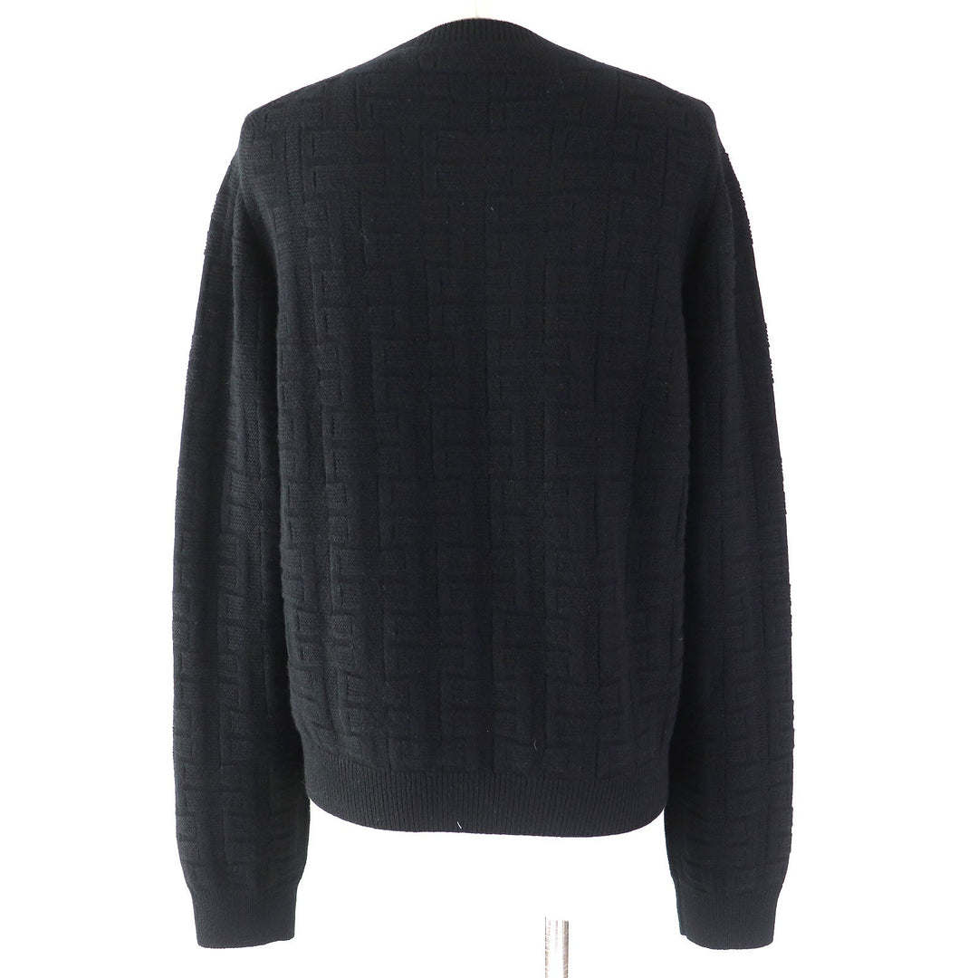 HERMES knit 2H2630DA Main: 100% virgin wool black Women 42 Used Authentic