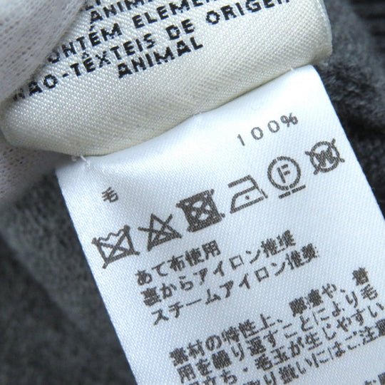HERMES cardigan 97-7704 Main: 100% wool gray Women 40 Used Authentic