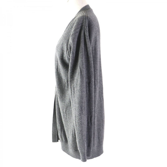 HERMES cardigan 97-7704 Main: 100% wool gray Women 40 Used Authentic