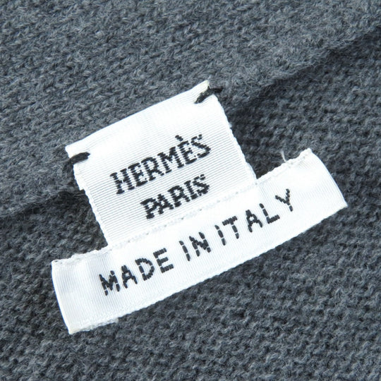 HERMES cardigan 97-7704 Main: 100% wool gray Women 40 Used Authentic