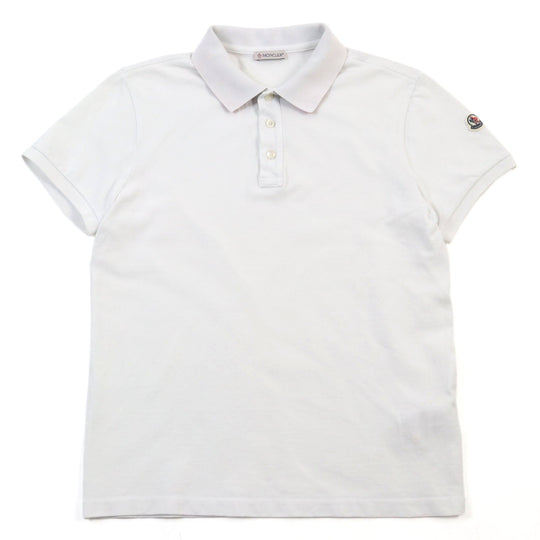 MONCLER Short sleeve polo shirt F20918470510 84556 Main: 100% cotton white MAGLIA POLO MANICA CORTA mens S Used Authentic