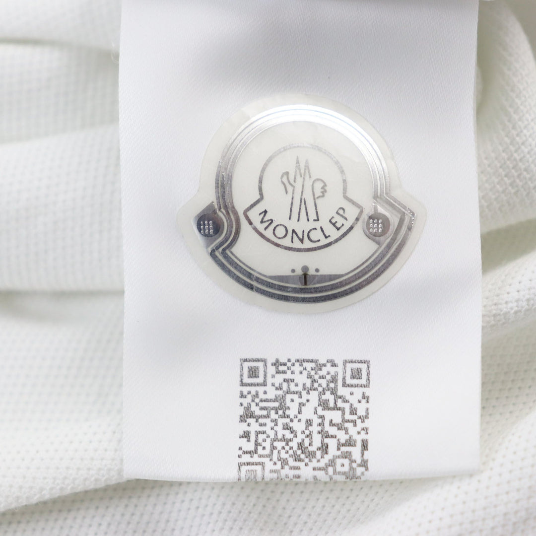 MONCLER Short sleeve polo shirt F20918470510 84556 Main: 100% cotton white MAGLIA POLO MANICA CORTA mens S Used Authentic