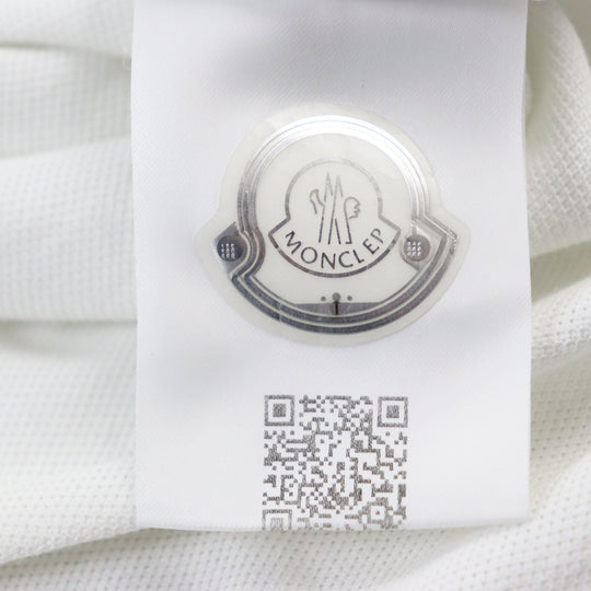 MONCLER Short sleeve polo shirt F20918470510 84556 Main: 100% cotton white MAGLIA POLO MANICA CORTA mens S Used Authentic