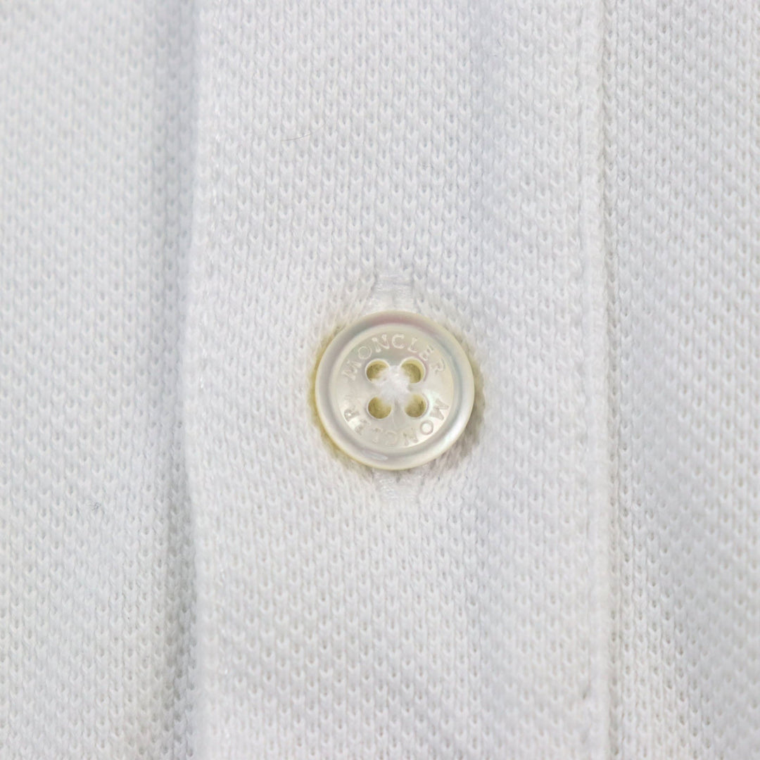 MONCLER Short sleeve polo shirt F20918470510 84556 Main: 100% cotton white MAGLIA POLO MANICA CORTA mens S Used Authentic