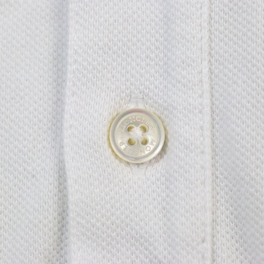 MONCLER Short sleeve polo shirt F20918470510 84556 Main: 100% cotton white MAGLIA POLO MANICA CORTA mens S Used Authentic