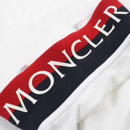 MONCLER Short sleeve polo shirt F20918470510 84556 Main: 100% cotton white MAGLIA POLO MANICA CORTA mens S Used Authentic