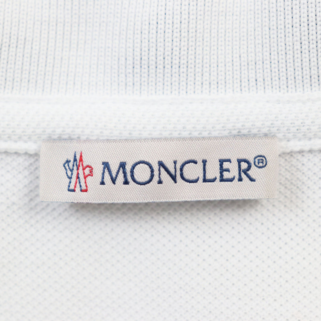 MONCLER Short sleeve polo shirt F20918470510 84556 Main: 100% cotton white MAGLIA POLO MANICA CORTA mens S Used Authentic