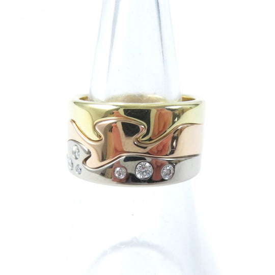 Georg Jensen Ring Main: K18 Silver gold Fusion ring Women 50 Used Authentic