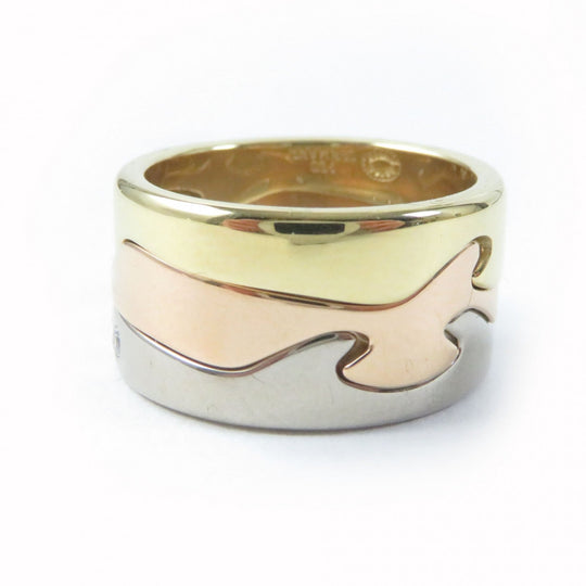 Georg Jensen Ring Main: K18 Silver gold Fusion ring Women 50 Used Authentic
