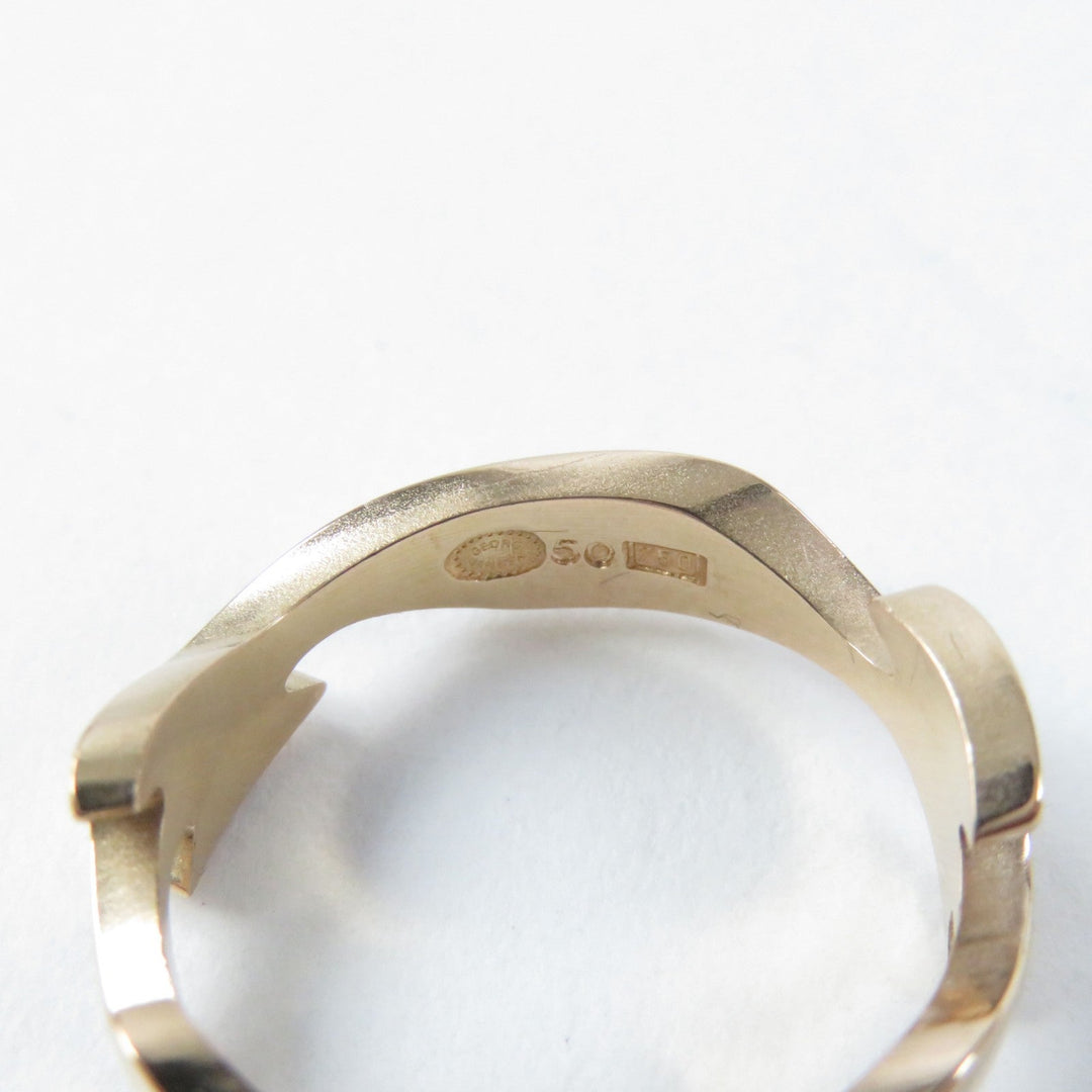 Georg Jensen Ring Main: K18 Silver gold Fusion ring Women 50 Used Authentic