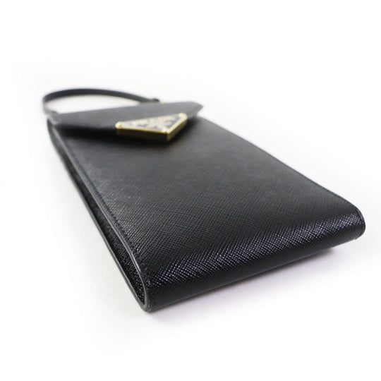 PRADA Mobile phones and smartphone accessories 1BP050 Safiano leather black Saffiano leather mini bag Women Used Authentic