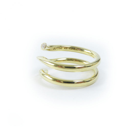 Georg Jensen Ring 491513A Main: 750, Part: Diamond gold Magic ring Women Used Authentic