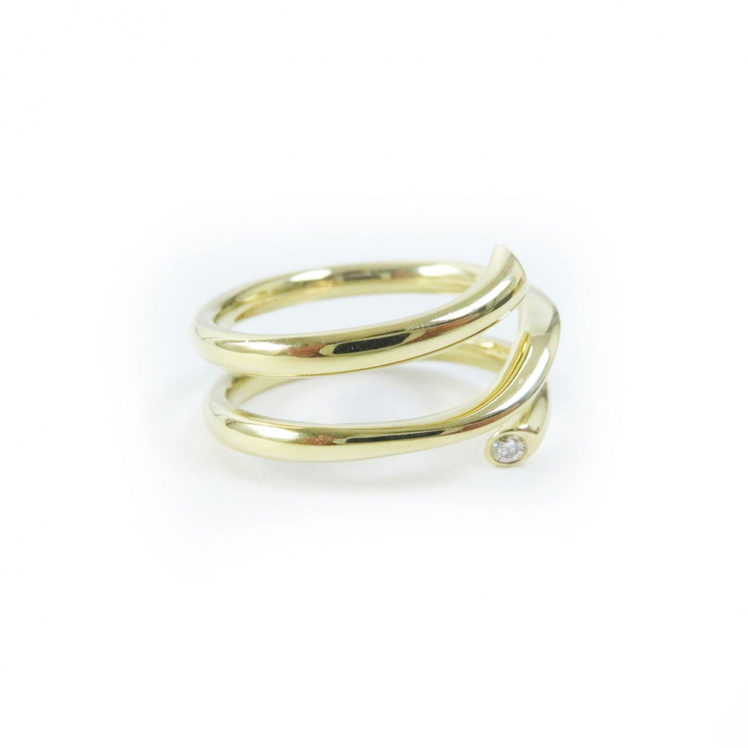 Georg Jensen Ring 491513A Main: 750, Part: Diamond gold Magic ring Women Used Authentic