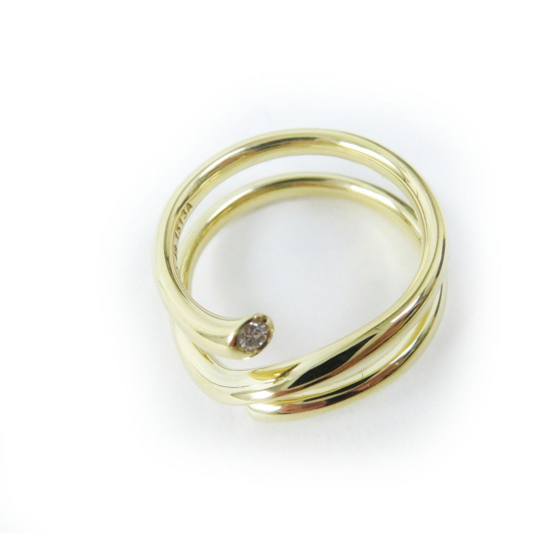 Georg Jensen Ring 491513A Main: 750, Part: Diamond gold Magic ring Women Used Authentic