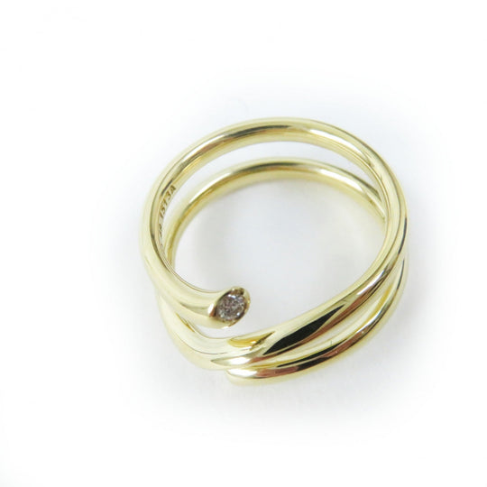 Georg Jensen Ring 491513A Main: 750, Part: Diamond gold Magic ring Women Used Authentic