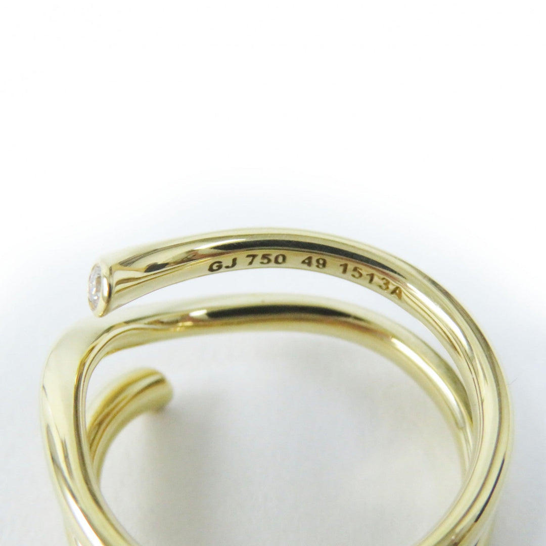 Georg Jensen Ring 491513A Main: 750, Part: Diamond gold Magic ring Women Used Authentic