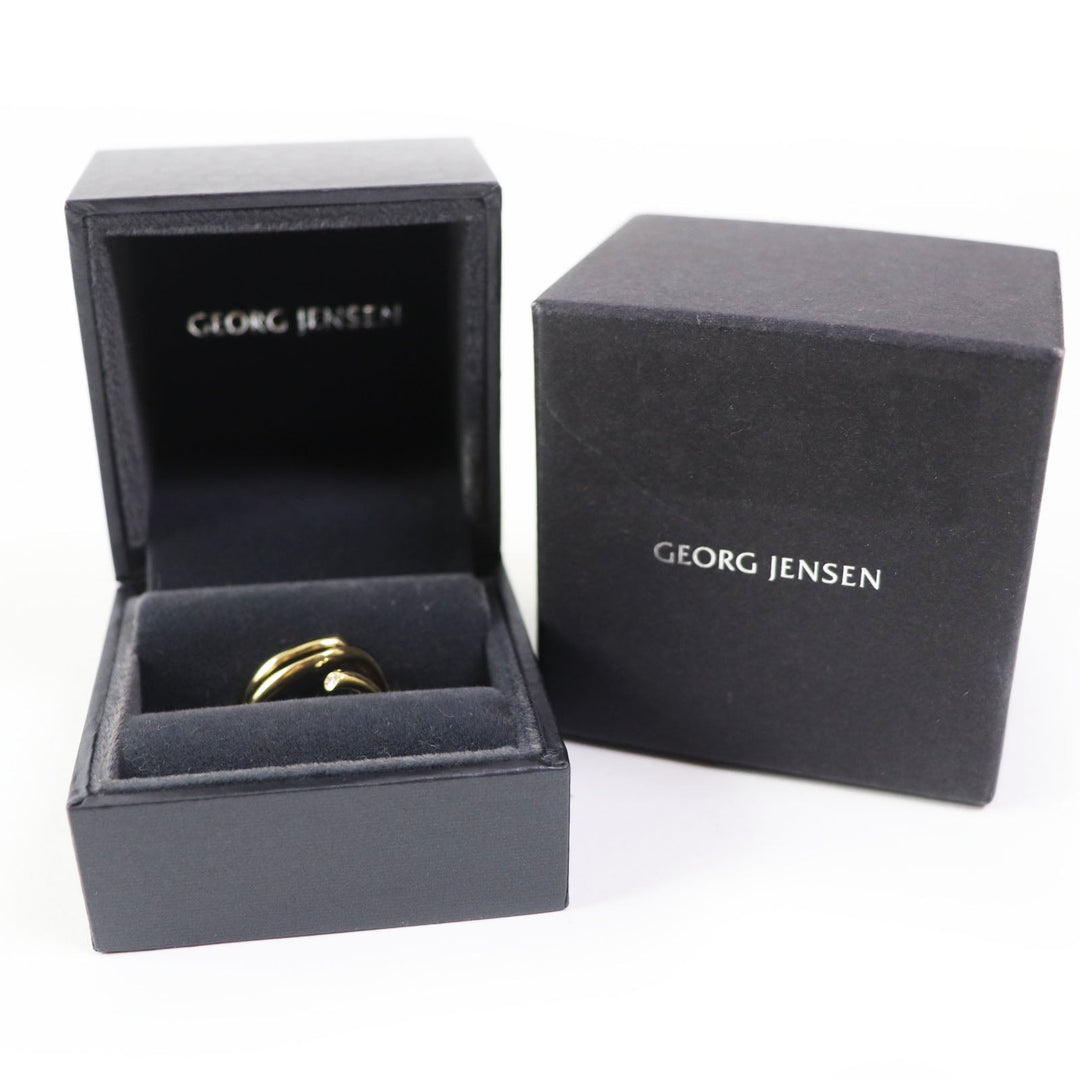 Georg Jensen Ring 491513A Main: 750, Part: Diamond gold Magic ring Women Used Authentic