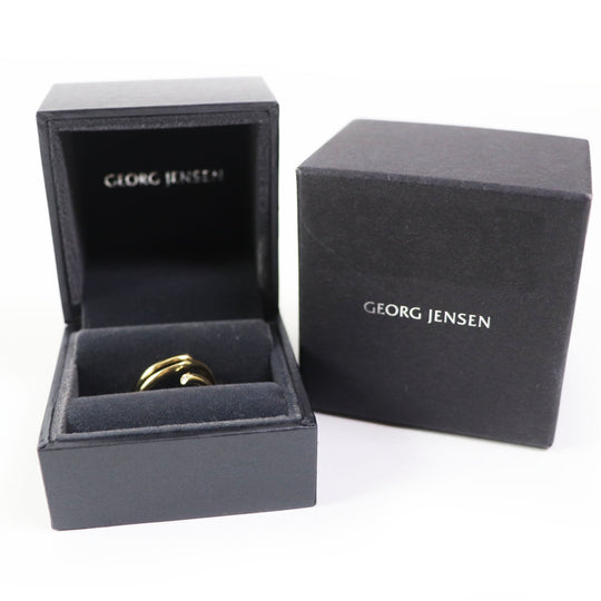 Georg Jensen Ring 491513A Main: 750, Part: Diamond gold Magic ring Women Used Authentic