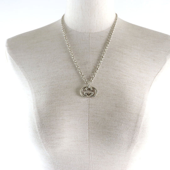 GUCCI Necklace Main�FAG925 Silver Women Used Authentic