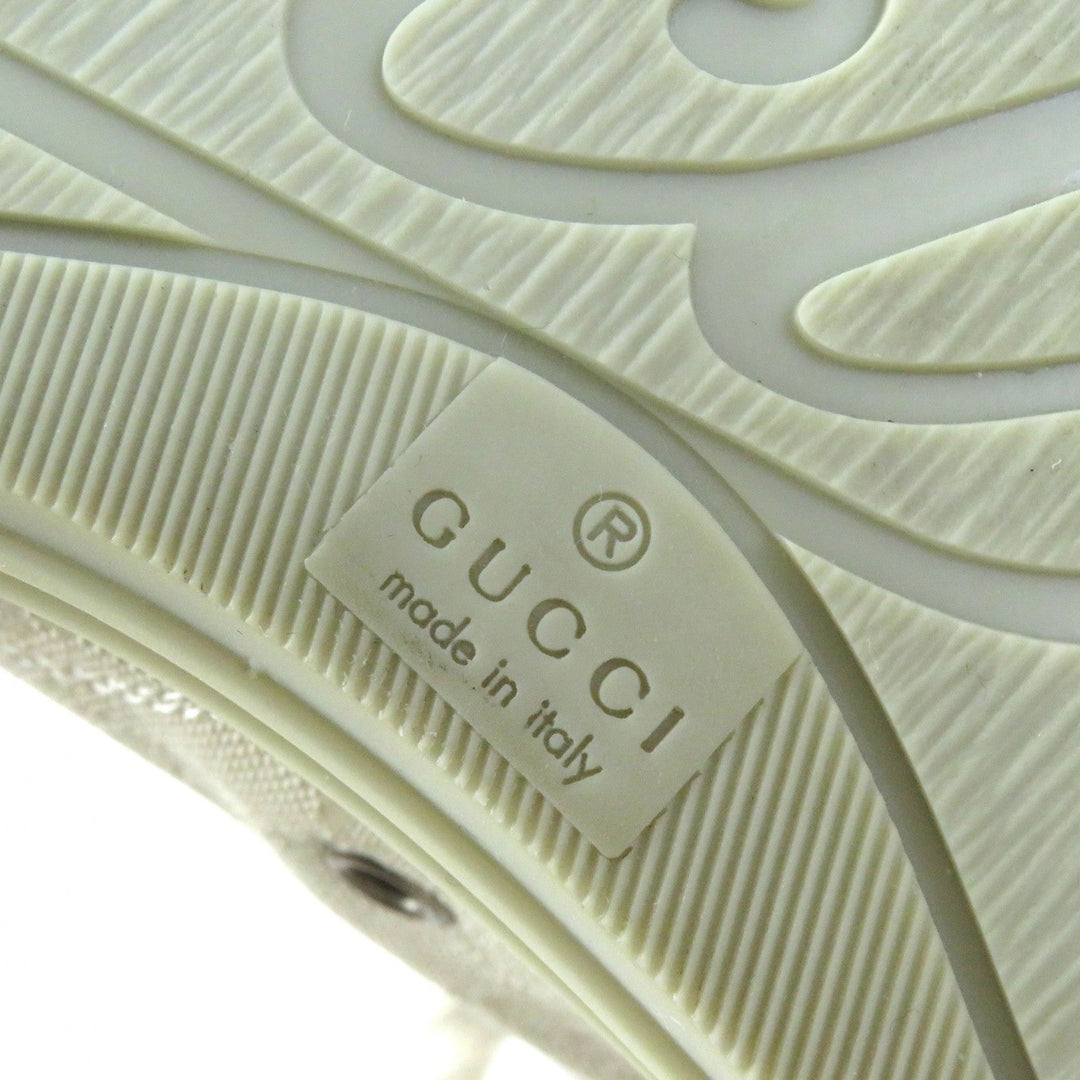 GUCCI High cut sneakers 426186 Main: Canvas, Part: Leather light beige Women 34.5 Used Authentic