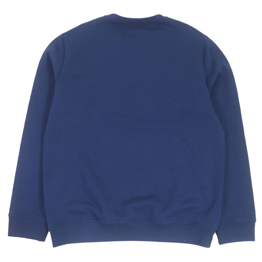 HERMES sweat Main: 100% cotton, Rib: 90% cotton, 10% polyurethane, Part: Sheep leather blue Chevaux en symmetry mens XL Used Authentic