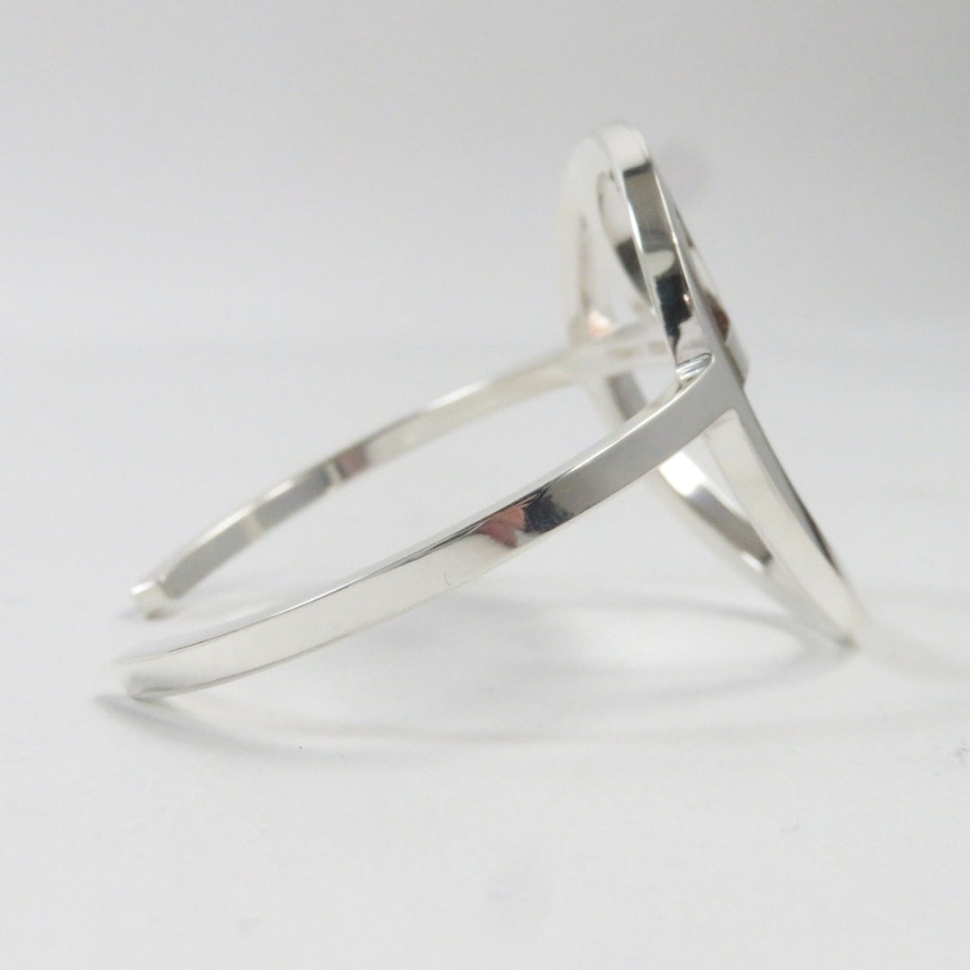HERMES Bangle Main�FAG925 Silver Chene Dunkle Game mens Used Authentic