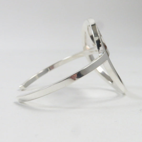 HERMES Bangle Main�FAG925 Silver Chene Dunkle Game mens Used Authentic