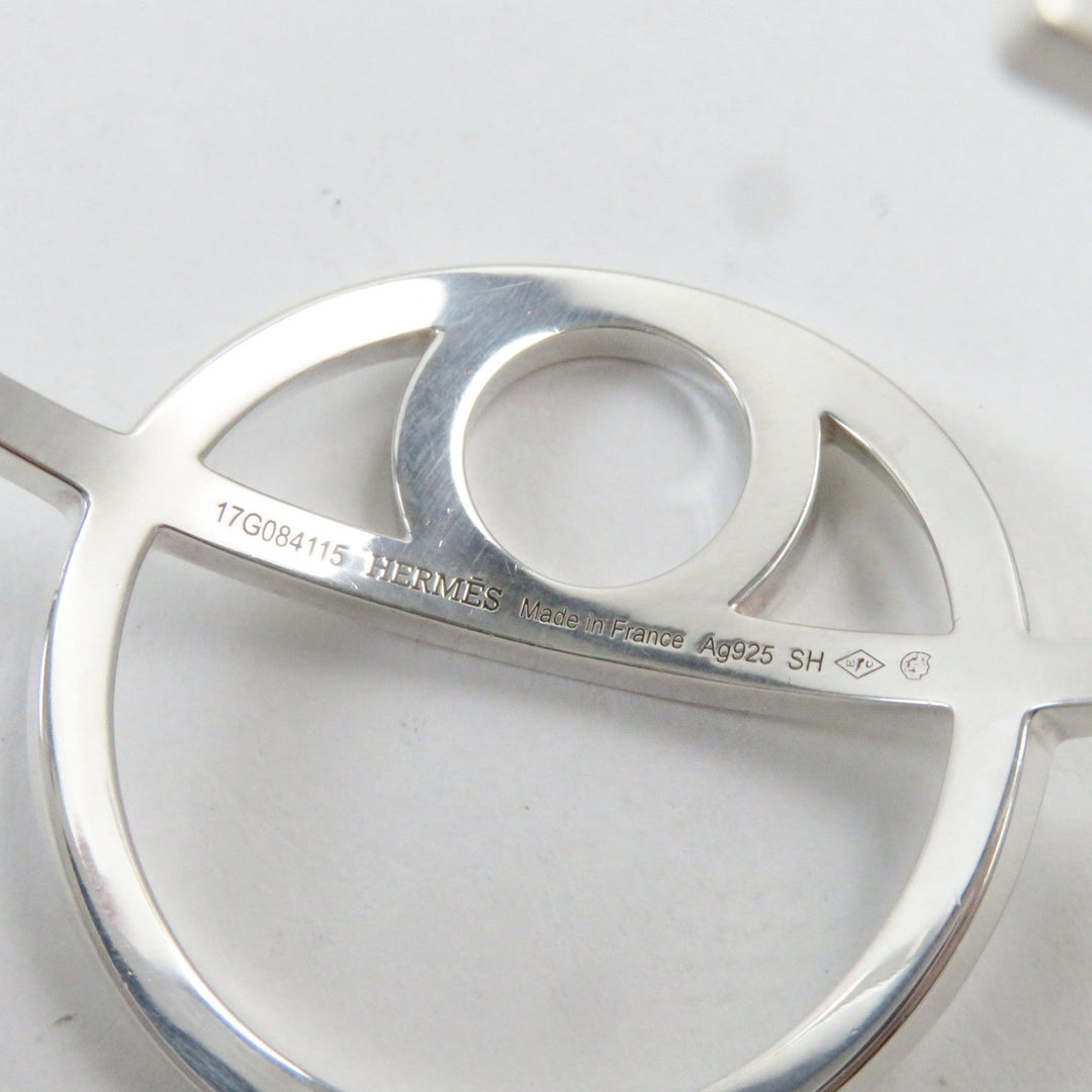 HERMES Bangle Main�FAG925 Silver Chene Dunkle Game mens Used Authentic