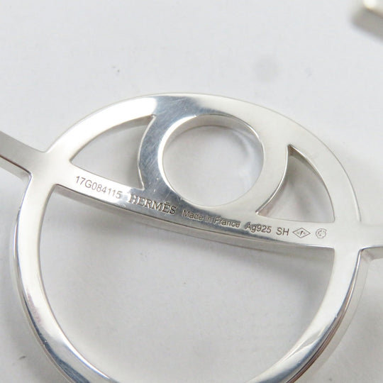 HERMES Bangle Main�FAG925 Silver Chene Dunkle Game mens Used Authentic