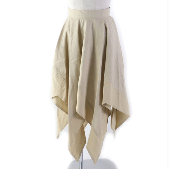 LOEWE skirt S616344X02 Main: 100% cotton, part: 51% linen, part: 49% cotton beige Women 32 Used Authentic