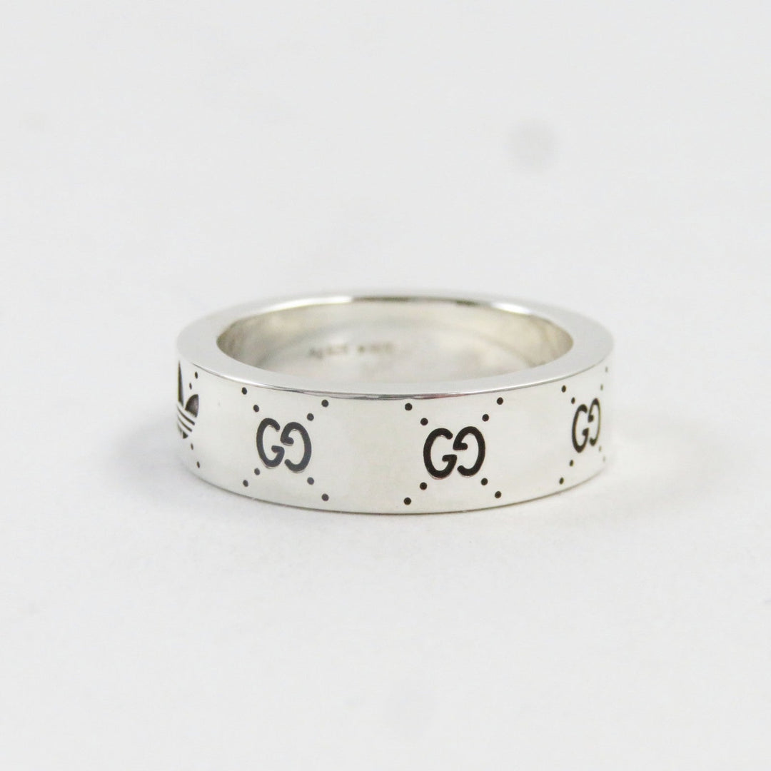 GUCCI Ring 702764 Main�FAG925 Silver Engraving Ring mens 16 Used Authentic