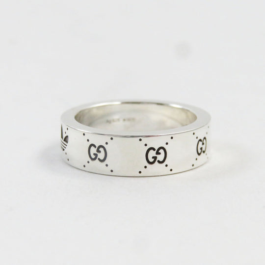 GUCCI Ring 702764 Main�FAG925 Silver Engraving Ring mens 16 Used Authentic