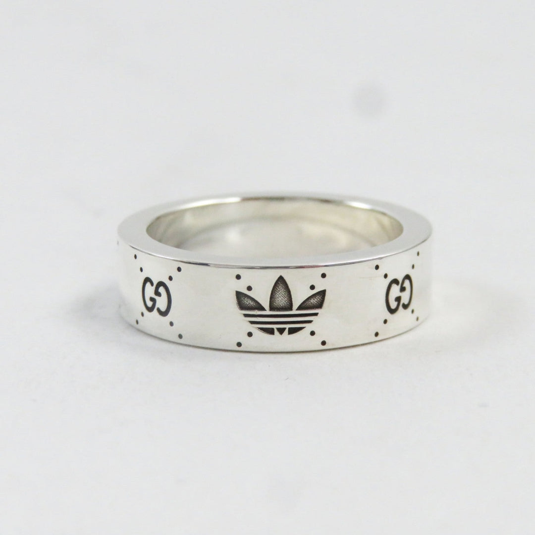 GUCCI Ring 702764 Main�FAG925 Silver Engraving Ring mens 16 Used Authentic