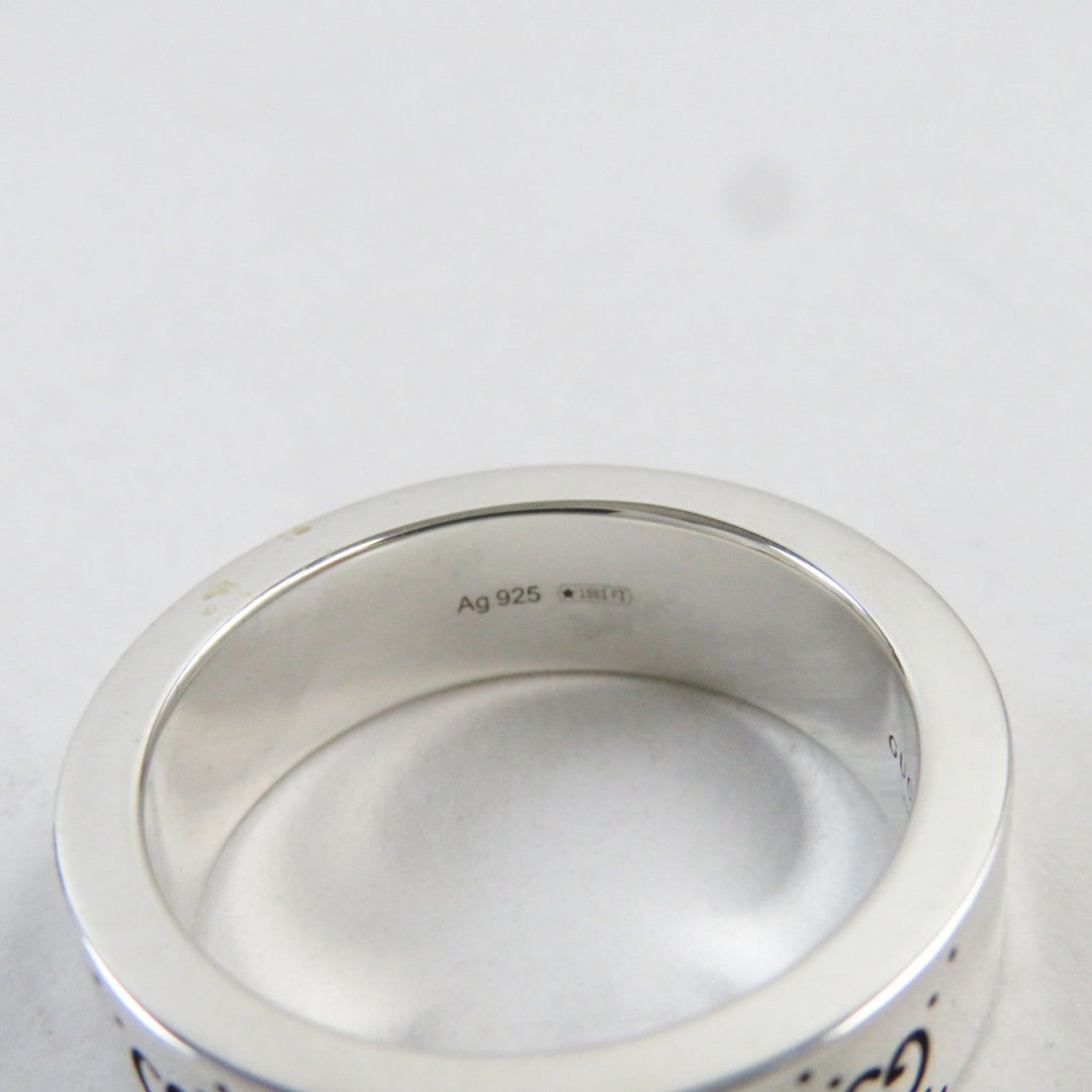 GUCCI Ring 702764 Main�FAG925 Silver Engraving Ring mens 16 Used Authentic