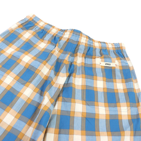 GUCCI Shorts 654859 Main: 100% cotton, Part: 100% polyester Orange blue mens 48 Used Authentic