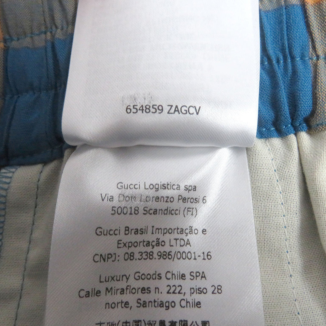 GUCCI Shorts 654859 Main: 100% cotton, Part: 100% polyester Orange blue mens 48 Used Authentic