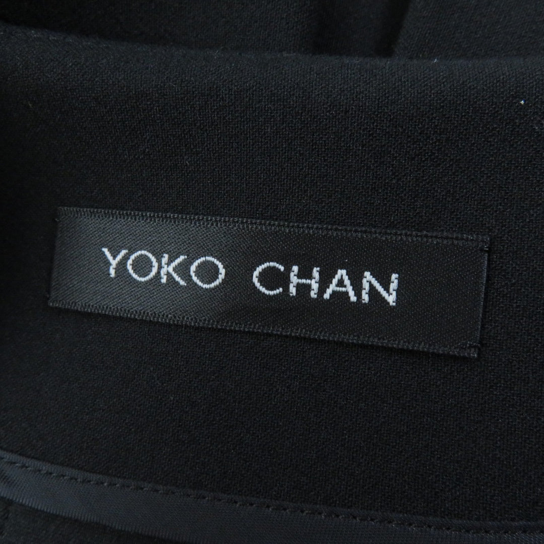 YOKO CHAN one piece YCD-318-398 Main: 71% polyester, Main: 22% rayon, Main: 7% polyurethane, Part: 100% cupra black Women 40 Used Authentic