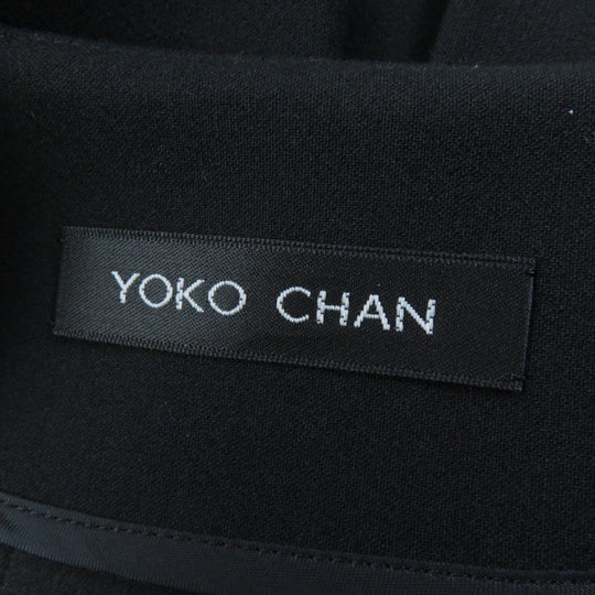 YOKO CHAN one piece YCD-318-398 Main: 71% polyester, Main: 22% rayon, Main: 7% polyurethane, Part: 100% cupra black Women 40 Used Authentic